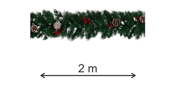 Girlanda Bożonarodzeniowa 2m ośnieżona z jarzębiną
