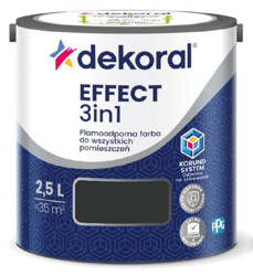 Farba lateksowa DEKORAL Efffect 3in1 Czarny 2,5L