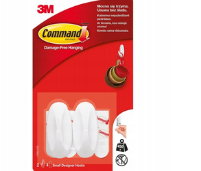 Haczyk mały COMMAND 2szt 450g biały