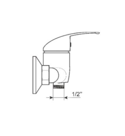 Bateria prysznicowa ścienna LIVENO OMIKRON ARM-OMIK-4