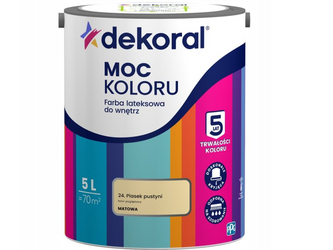 Farba lateksowa DEKORAL MOC KOLORU piasek pustyni 5L