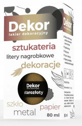 Lakier dekoracyjny DEKOR 80 ml Kolor STAROZŁOTY