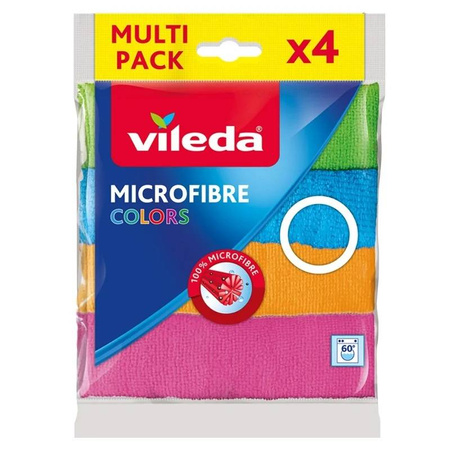 Ściereczki VILEDA Microfibre Colors 4szt