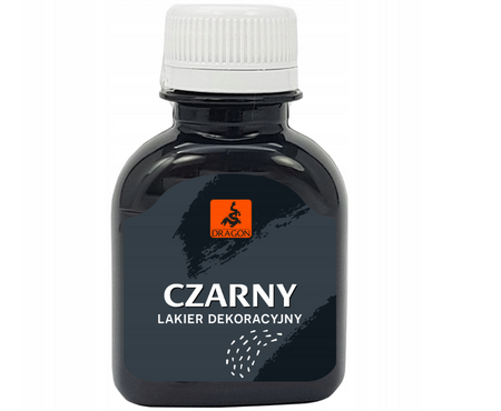 Lakier dekoracyjny DRAGON czarny 80ml