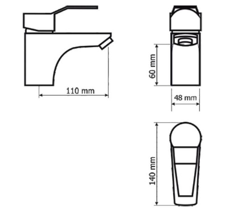 Bateria umywalkowa sztorcowa LIVENO VESTO ARM-VESTO-6
