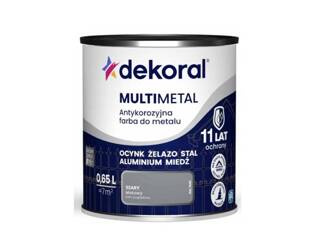 Farba do metalu DEKORAL Multimetal Szary 0,65L