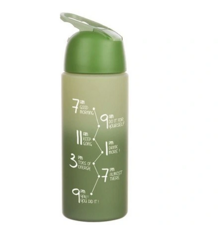 Butelka plastikowa z miarka i blokadą 500ml różne kolory