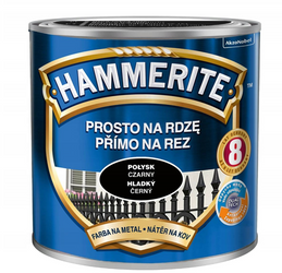 Farba HAMMERITE Prosto na rdzę czarny połysk 2,5L