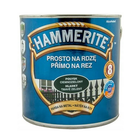 Farba HAMMERITE ciemny zielony połysk 0,25L