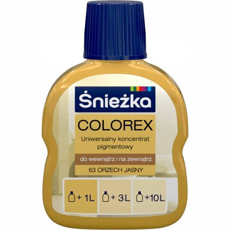 Pigment do farb ŚNIEŻKA COLOREX 63 Orzech Jasny 100ml