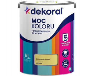 Farba lateksowa DEKORAL MOC KOLORU groszkowy pastelowy 5L
