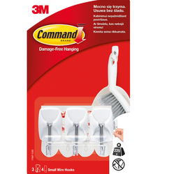 Haczyk z metalowym uchwytem COMMAND 3szt 225g