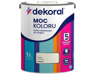 Farba lateksowa DEKORAL MOC KOLORU ecru 5L