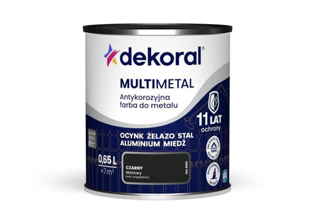 Farba do metalu DEKORAL Multimetal Czerwony 0,65L 