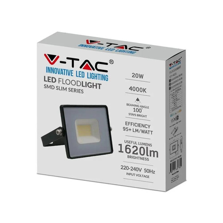 Naświetlacz LED V-TAC SMD E-Series 20W, 1650LM, 4000K