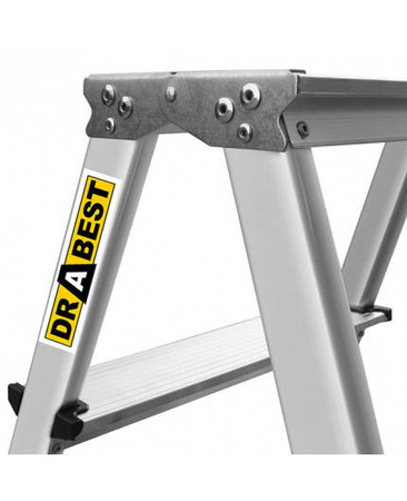 Drabina aluminiowa dwustronna DRABEST 5 stopni