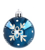 Bombki choinkowe komplet 8 szt bombek plastikowych 6cm niebieskie 3 motywy