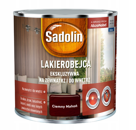 Lakierobejca ekskluzywna SADOLIN mahoń ciemny 0,25L