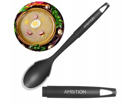 Czarna łyżka AMBITION FERN nylonowa owalna