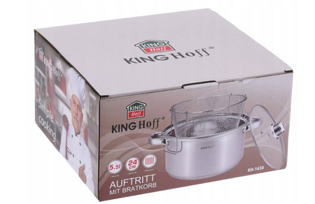 Garnek z sitkiem KINGHOFF KH-1630 5,5L