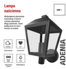Lampa naścienna Garden ADENIA 28cm, na żarówkę E27 max 15W, IP44