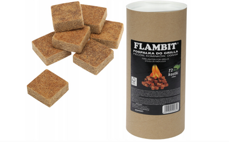 Podpałka do grilla FLAMBIT w tubie 72 kostki