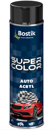 Lakier akrylowy BOSTIK SUPER COLOR AUTO ACRYL czarny 0,5L