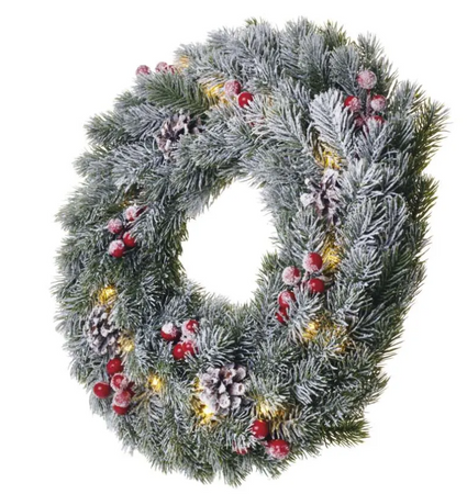 Wianek świąteczny 20LED EMOS ciepły biały 2xAA timer