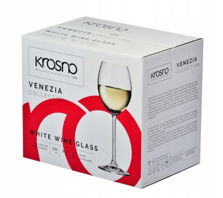 Komplet kieliszków do wina KROSNO Venezia 250ml 6szt.