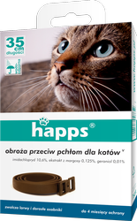 Obroża przeciw pchłom dla kotów HAPPS HERBAL 35cm