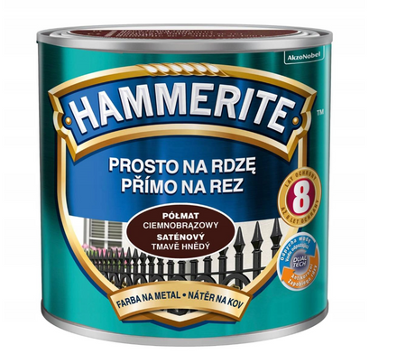 Farba HAMMERITE Prosto na rdzę ciemny brązowy półmat 0,7 L