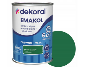 Farba olejno-alkidowa DEKORAL EMAKOL STRONG zielony liściasty połysk 0,9L
