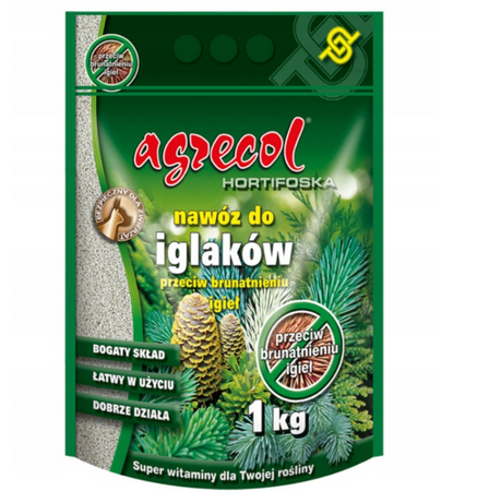 Nawóz do iglaków przeciw brunatnieniu AGRECOL 1kg