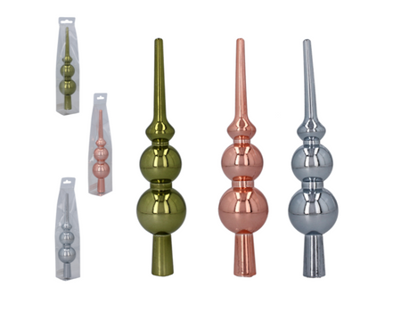 Szpic na choinkę 20cm w 3 kolorach do wyboru