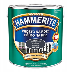 Farba HAMMERITE Prosto na rdzę antracyt półmat 2,5 L