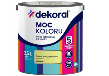 Farba lateksowa DEKORAL MOC KOLORU groszkowy pastelowy 2,5L