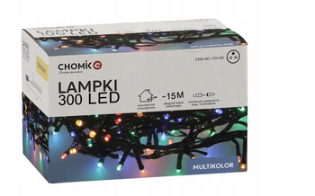 Lampki choinkowe LED 300L 18m multikolor