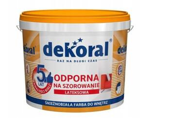 Farba lateksowa Akrylit DEKORAL 5L śnieżnobiała