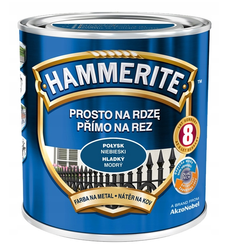 Farba HAMMERITE Prosto na rdzę niebieski połysk 0,7 L