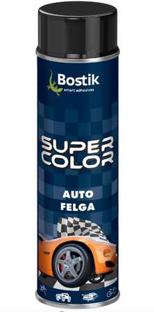 Lakier akrylowy BOSTIK SUPER COLOR  AUTO Felga black 0,5L