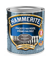 Farba HAMMERITE Prosto na rdzę szary młotkowy 0,25 L