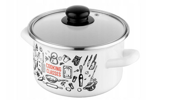 Garnek emaliowany KITCHEN WHITE 16cm 2,1L