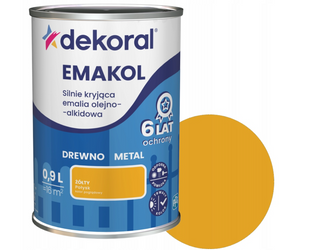 Farba olejno-alkidowa DEKORAL EMAKOL STRONG żółta 0,9L