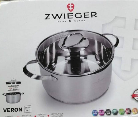 Garnek z pokrywką ZWIEGER VERON 24cm 5,6L