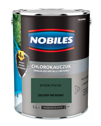 Farba chlorokauczukowa NOBILES zielony mchowy 5L 6005