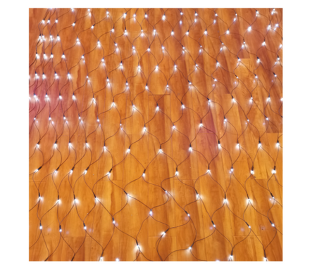 Kurtyna siatka 256 LED zimny biały 2x2m