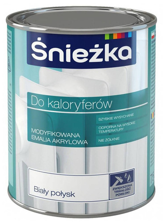 Emalia akrylowa ŚNIEŻKA do kaloryferów 0,75L