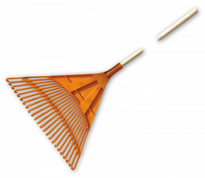 Grabie wachlarzowe, 24 zęby, trzonek drewniany lakierowany BRADAS KT-CX24B