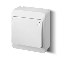Przycisk dzwonek ELEKTRO-PLAST Hermes 0337-02 biały IP44