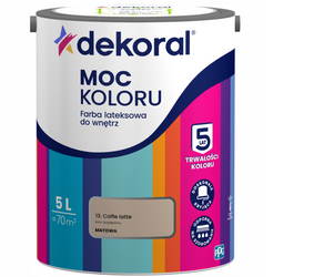 Farba lateksowa DEKORAL MOC KOLORU cafe latte 5L